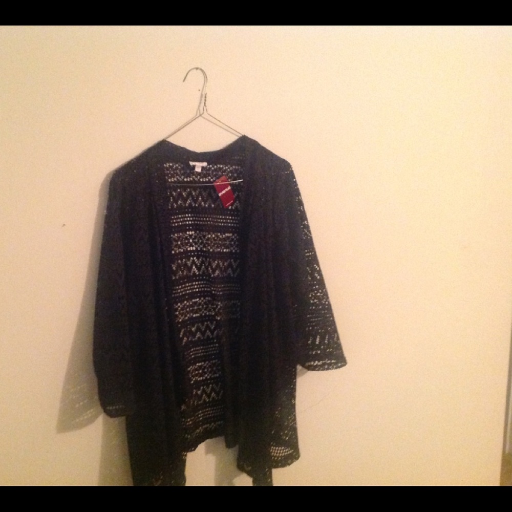 AVENUE Black cover up size 14/16 - Picture 2 of 3